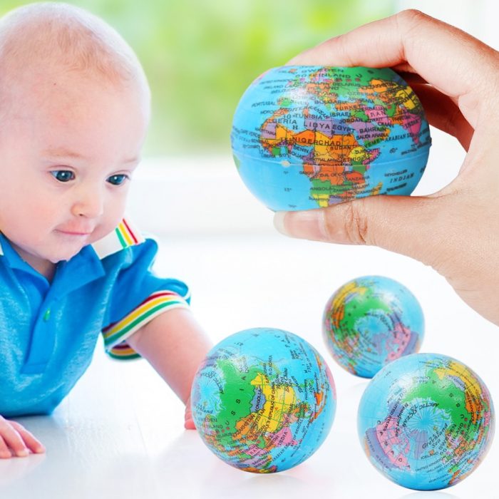 10 1Pcs Squeeze Globe Toys Stress Relief PU Foam Squeeze Ball Hand Wrist Exercise Sponge Toys 2 - Stress Ball