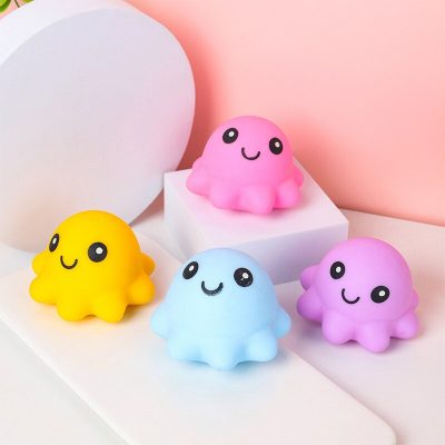 1pcs radom Octopus Squeeze Toys Ball Squishy Stress Relief Decompression Toy Soft TPR Antistress Balls for 3 - Stress Ball