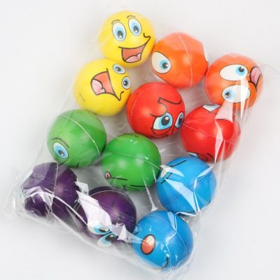 6pcs 6 3cm Stress Balls Grimace Smiley Laugh Face Soft Foam PU Squeeze Squishy Balls Toys 3 - Stress Ball