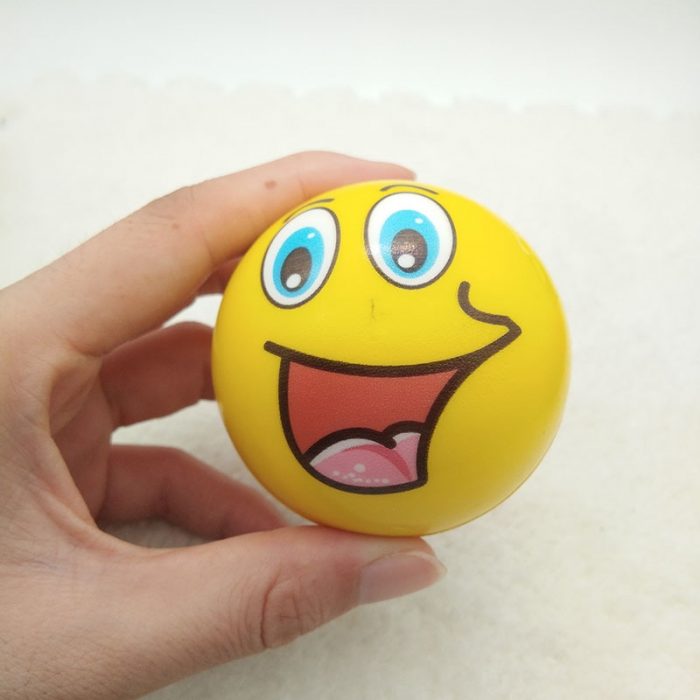 6pcs 6 3cm Stress Balls Grimace Smiley Laugh Face Soft Foam PU Squeeze Squishy Balls Toys 4 - Stress Ball