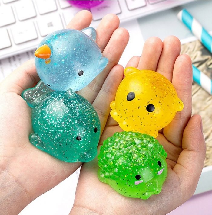 Big Size Transparent Squishy Toys for Kids Mochi Squishies Kawaii Animals Stress Reliever Squeeze Toys for - Stress Ball