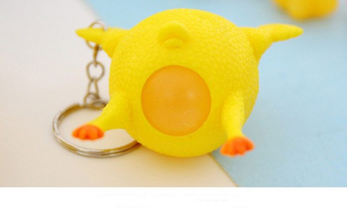 Cute Chicken Egg Laying Hens Crowded Stress Ball Keychain Creative Funny Spoof Tricky Gadgets Toy Chicken 3 - Stress Ball