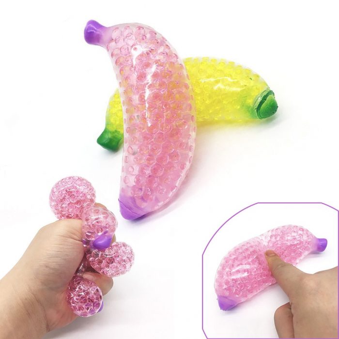 Fashion Kawaii Slime Transparent Banana Anti Stress Relieve Fidget Squishy Soft Finger Bubble Squishy Squeeze Toys 1 - Stress Ball
