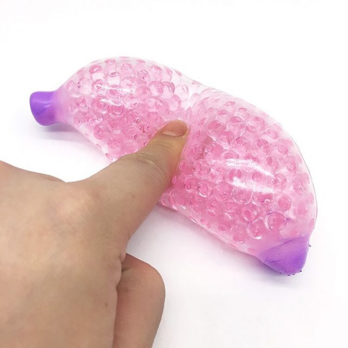 Fashion Kawaii Slime Transparent Banana Anti Stress Relieve Fidget Squishy Soft Finger Bubble Squishy Squeeze Toys 4 - Stress Ball