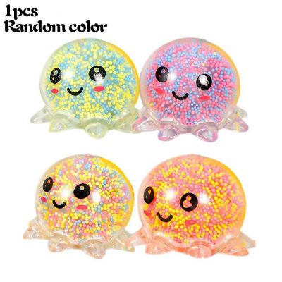 Kawaii Octopus Ball Anti Stress Squeeze Fidget Toys For Children Adult Girl Glowing Light Funny Antistress - Stress Ball