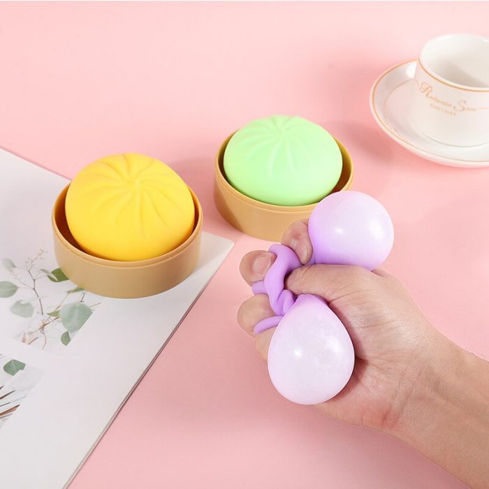 Mini Simulation Steamed Buns Squeeze Toys Slow Rising Stress Relief Toys Antistress Funny Ball Dumpling Bun 4 - Stress Ball
