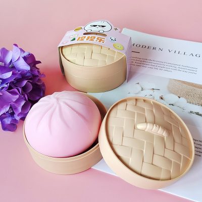 Mini Simulation Steamed Buns Squeeze Toys Slow Rising Stress Relief Toys Antistress Funny Ball Dumpling Bun - Stress Ball