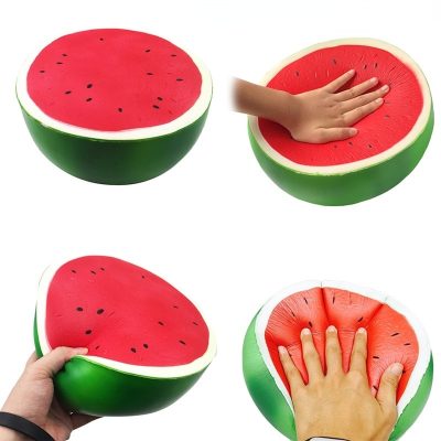 Simulation Fruits Anti stress Giant Squishy Slow Rising Watermelon Squishy Cute Squishi PU Squishy Poo Toys 1 - Stress Ball